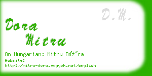 dora mitru business card